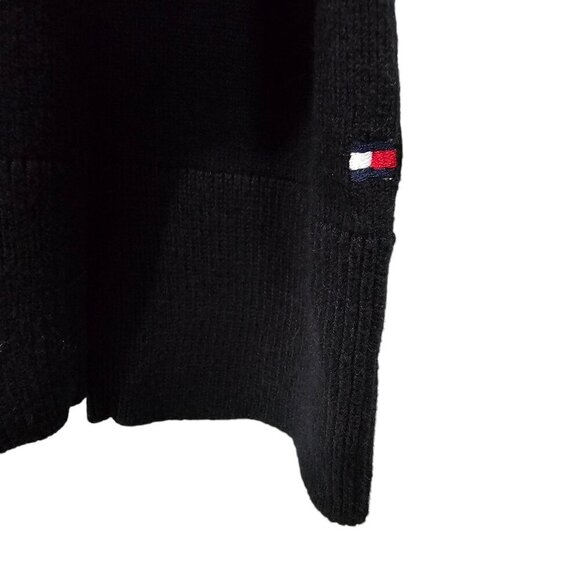 Tommy Hilfiger Black Turtleneck Button Sweater Top - Picture 5 of 7